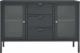 vidaXL Komoda, antracytowa, 105x35x70 cm, stal i szkło hartowane 4