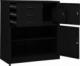 vidaXL Szafka biurowa, czarna, 90x40x102 cm, stalowa 7