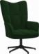 vidaXL Fotel z podnóżkiem, ciemnozielony, obity aksamitem 6