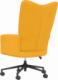 vidaXL Fotel, musztardowy, obity aksamitem 5