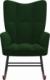 vidaXL Fotel bujany, ciemnozielony, tapicerowany aksamitem 3