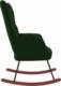 vidaXL Fotel bujany, ciemnozielony, tapicerowany aksamitem 4