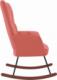 vidaXL Fotel bujany, różowy, tapicerowany aksamitem 4