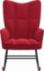 vidaXL Fotel bujany, winna czerwień, tapicerowany aksamitem 3