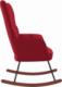 vidaXL Fotel bujany, winna czerwień, tapicerowany aksamitem 4