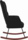 vidaXL Fotel bujany, czarny, tapicerowany aksamitem 4