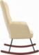 vidaXL Fotel bujany, kremowy, tapicerowany aksamitem 5