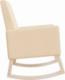 vidaXL Fotel bujany, kremowy, tapicerowany tkaniną 5