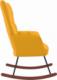 vidaXL Fotel bujany, musztardowy, tapicerowany aksamitem 4