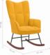 vidaXL Fotel bujany, musztardowy, tapicerowany aksamitem 7