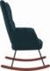 vidaXL Fotel bujany, niebieski, tapicerowany aksamitem 4