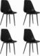 vidaXL Krzesła stołowe, 4 szt., czarne, PP 2