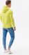 Ombre Bluza męska z kapturem i nadrukiem B1351 - limonkowa M 5