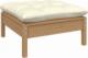 vidaXL 2-osobowa sofa ogrodowa z kremowymi poduszkami, drewno sosnowe 2