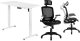 Biurko Mozos Biurko Mozos ED PRO WH Białe 120 cmx60 cm + Krzesło biurowe Ergo-C Czarne 1