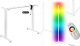 Mozos Mozos Stelaż do biurka biały z elektryczną regulacją wysokości BIAŁY + Lampa podłogowa narożna LC-RGB LED biała 1