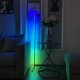 Mozos Mozos Stelaż do biurka biały z elektryczną regulacją wysokości BIAŁY + Lampa podłogowa narożna LC-RGB LED biała 13