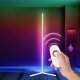 Mozos Mozos Stelaż do biurka biały z elektryczną regulacją wysokości BIAŁY + Lampa podłogowa narożna LC-RGB LED biała 16