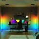 Mozos Mozos Stelaż do biurka biały z elektryczną regulacją wysokości BIAŁY + Lampa podłogowa narożna LC-RGB LED biała 18