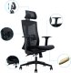 Krzesło biurowe Mozos Krzesło biurowe Mozos Ergo-F Czarne + Podnóżek biurowy FS1 8