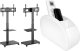 Mozos Mozos MSTV mobilny stojak tv stand do telewizora + RCH-1-WH organizer na piloty biały 1