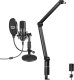 Mikrofon Mozos Mikrofon Mozos USB MKIT-900PRO Gamer + Statyw biurkowy (SB38-BK) 1