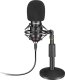 Mikrofon Mozos Mikrofon Mozos USB MKIT-900PRO Gamer + Statyw biurkowy na mikrofon czarny SB42 5