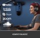 Mikrofon Blue Yeti USB Midnight Blue (988-000232) + Lampa Litra Glow 8