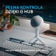 Mikrofon Logitech G Yeti Orb biały (988-000558) + Lampa Litra Glow 9