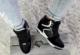 Pantofelek24 Czarne trampki sneakersy na koturnie /G13-3 9324 S2/ Czarne 37 7