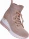 Pantofelek24 Sportowe damskie sneakersy z tkaniny Beżowe /C2-2 10723 T987/ 38 4