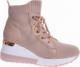 Pantofelek24 Sportowe damskie sneakersy z tkaniny Beżowe /C2-2 10723 T987/ 40 1