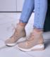 Pantofelek24 Sportowe damskie sneakersy z tkaniny Beżowe /C2-2 10723 T987/ 40 2