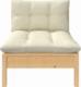 vidaXL 2-osobowa sofa ogrodowa z kremowymi poduszkami, drewno sosnowe 3