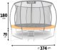 Trampolina ogrodowa Neo-Sport NS-12C201 z siatką wewnętrzną 12.5 FT 374 cm 8