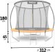 Trampolina ogrodowa Neo-Sport NS-10C201 z siatką wewnętrzną 10 FT 312 cm 7