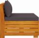 vidaXL 2-osobowa sofa ogrodowa z poduszkami, lite drewno akacjowe 4