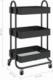 vidaXL 3-poziomowy wózek pomocniczy, czarny, 43x34x79 cm, stalowy 7