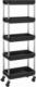 vidaXL 5-poziomowy wózek kuchenny, czarny, 40x22x116 cm, żelazo i ABS 2