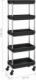 vidaXL 5-poziomowy wózek kuchenny, czarny, 40x22x116 cm, żelazo i ABS 7