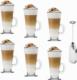 Tadar Zestaw 6 szklanek Tadar Caffee Latte 250 ml i elektryczny spieniacz do mleka 1
