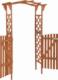 vidaXL Pergola z furtką, 116x40x204 cm, lite drewno jodłowe 3
