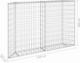 vidaXL Podniesiona rabata gabionowa, trapezowa, stal, 150x20x100 cm 6