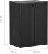 Szafa ogrodowa vidaXL Szafka ogrodowa, czarna, 65x45x88 cm, PP 8