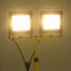 Naświetlacz vidaXL Reflektor LED ze stojakiem, 2x100 W, ciepłe białe światło 1