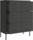 vidaXL Szafka z szufladami, antracytowa, 80x35x101,5 cm, stalowa 7