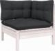 vidaXL 2-osobowa sofa ogrodowa z poduszkami, białe drewno sosnowe 2