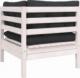 vidaXL 2-osobowa sofa ogrodowa z poduszkami, białe drewno sosnowe 4