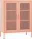 vidaXL Szafka, różowa, 80x35x101,5 cm, stalowa 1
