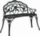 vidaXL Ławka ogrodowa, 100 cm, odlew aluminium, czarna 1